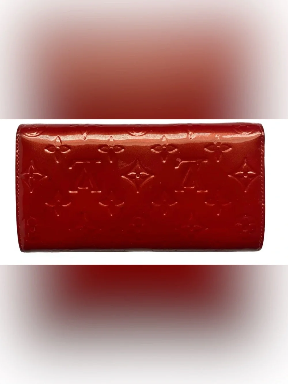Louis Vuitton Red Patent Monogram Long Wallet